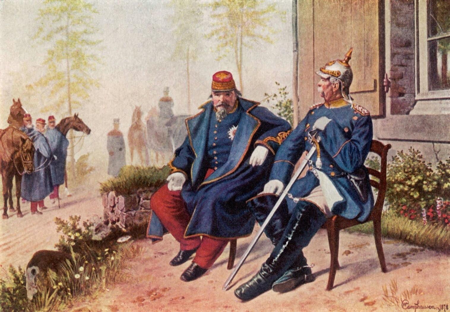 Bismarck and Napoleon III after Sedan, 1870
